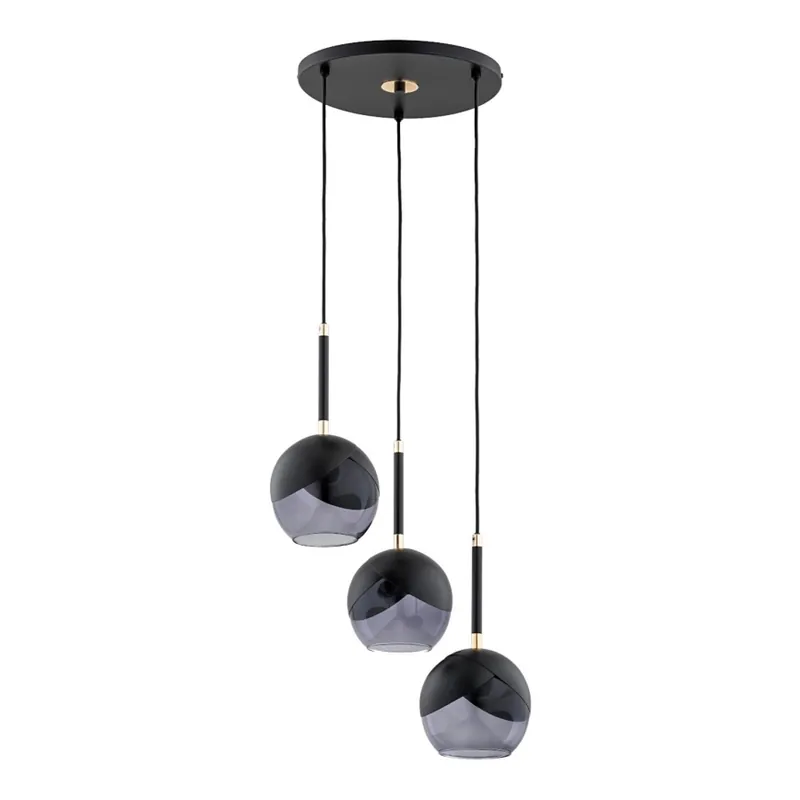 Cenová Bomba Lustr na lanku MILTONA 3xE27/60W/230V černá/šedá