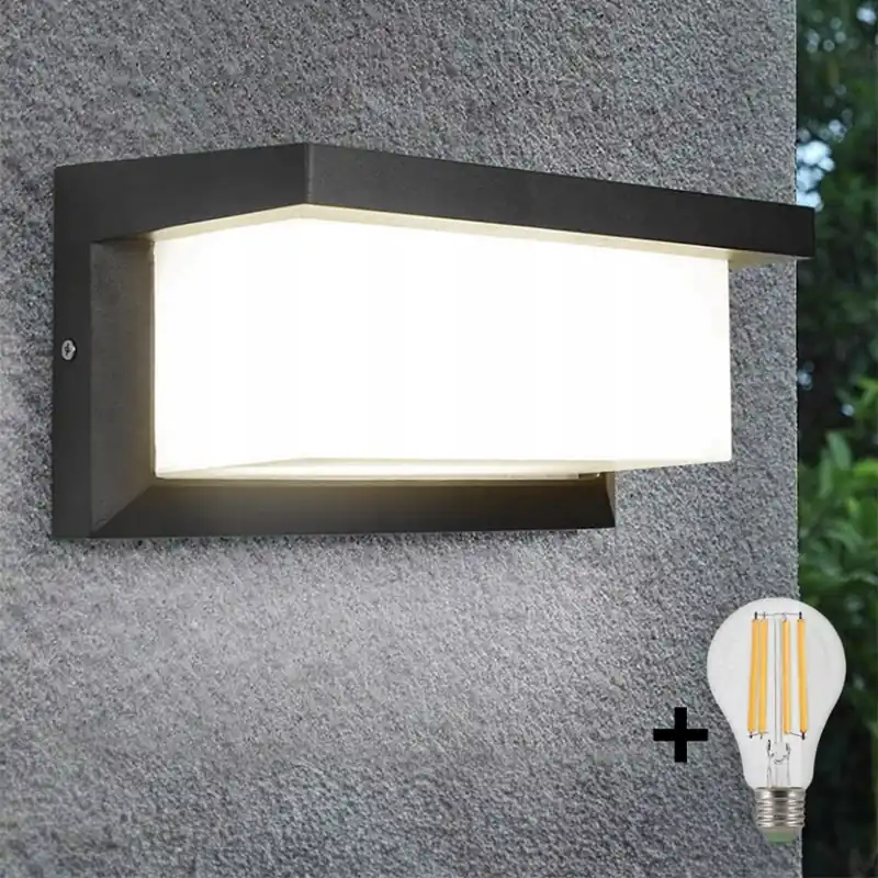 Časově Omezené LED Venkovní nástěnné svítidlo NEELY 1xE27/9W/230V 4000K IP54 antracit