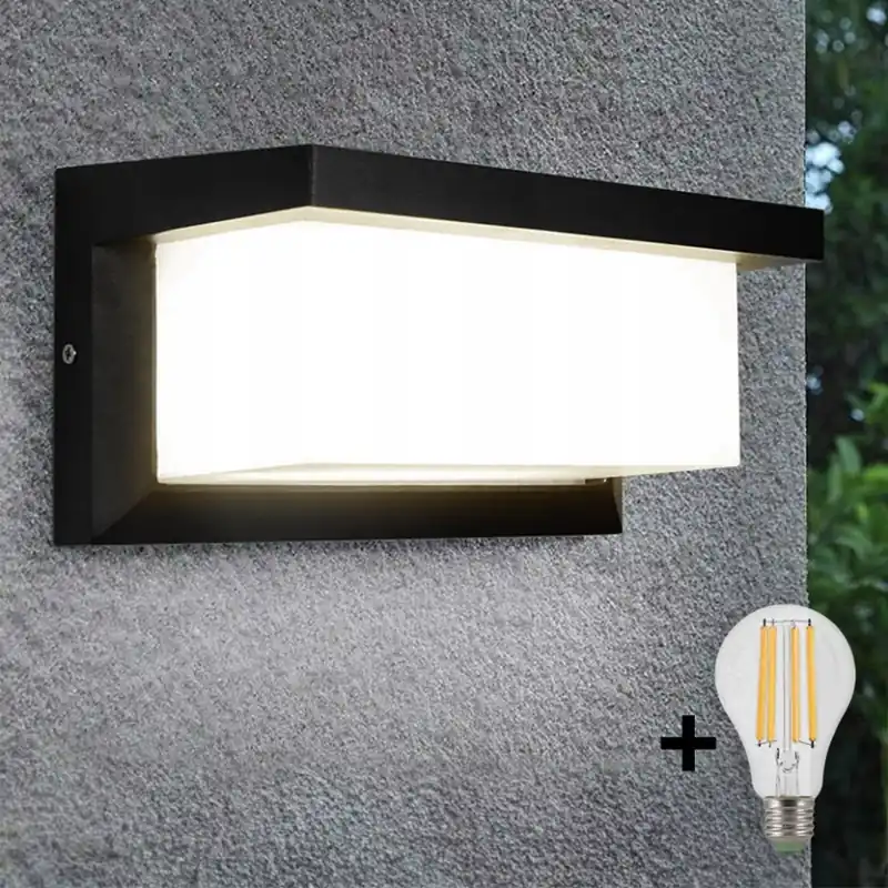 LED Venkovní nástěnné svítidlo NEELY 1xE27/9W/230V 3000K IP54 černá Akční Cena