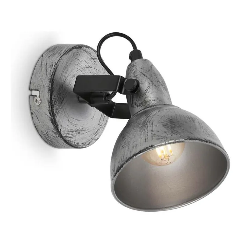 Briloner 2049-014 - Nástěnné bodové svítidlo RETRO 1xE14/40W/230V šedá Autentický