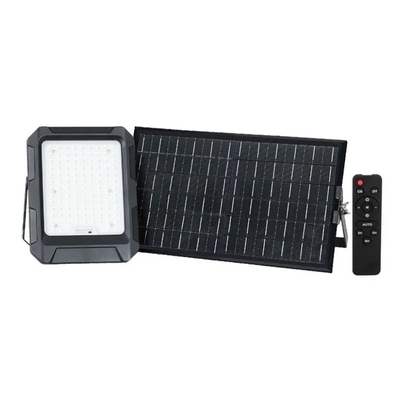 Cenově Výhodný LED Solární reflektor LED/15W/3,7V IP65 4000K 12000 mAh černá + dálkové ovládání