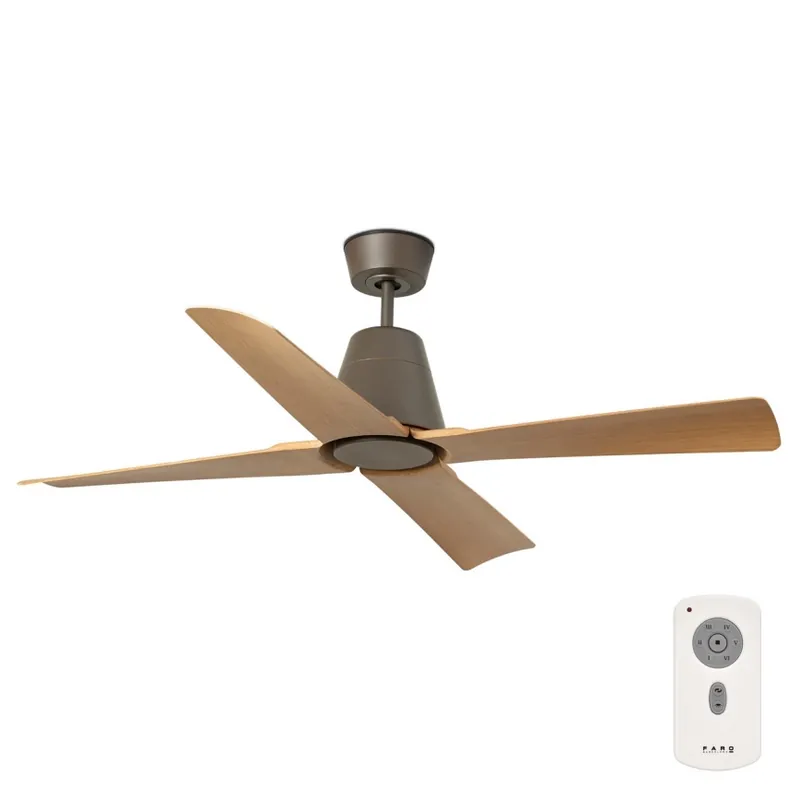 FARO 34106 - Stropní ventilátor TYPHOON M hnědá pr. 130 cm IP44 + dálkové ovládání Akční Cena