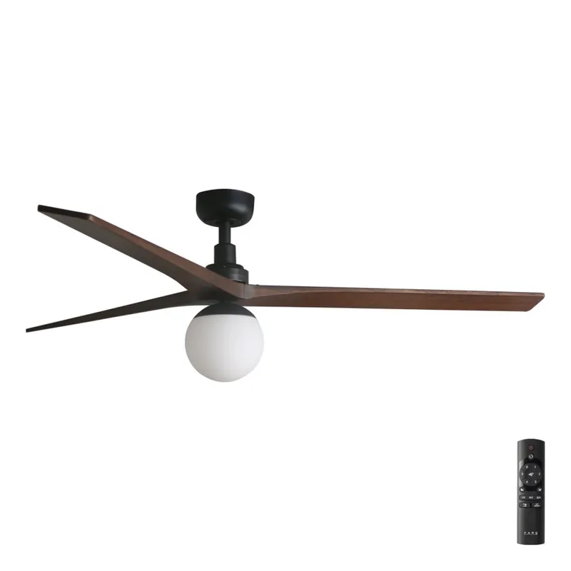 FARO 34276-11L - Stropní ventilátor KLIM L 1xE27/15W/230V ořech/černá pr. 150 cm + dálkové ovládání Přímo Od Výrobce