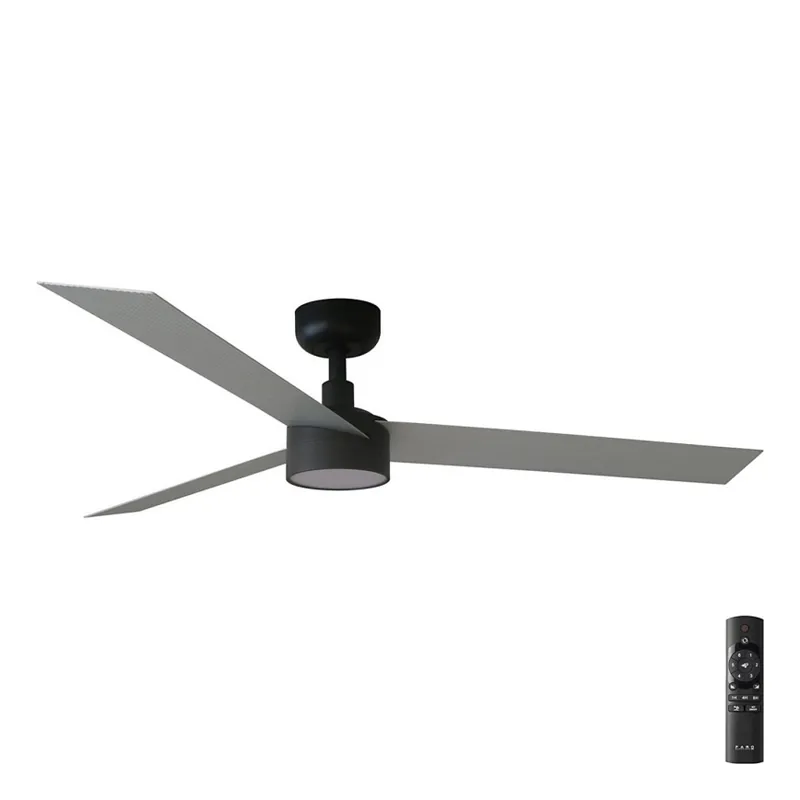 FARO 34286-1TW - LED Stmívatelný stropní ventilátor CRUISER L LED/18W/230V 2700/3000/4000K pr. 132 cm černá/šedá + dálkové ovládání Jen Po Omezenou Doba