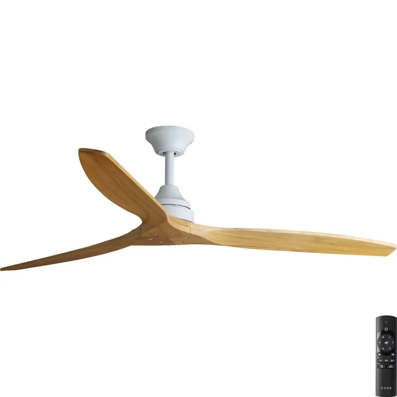 Speciální Cena FARO 33728DC - Stropní ventilátor ALO L dřevo/bílá pr. 152 cm + dálkové ovládání