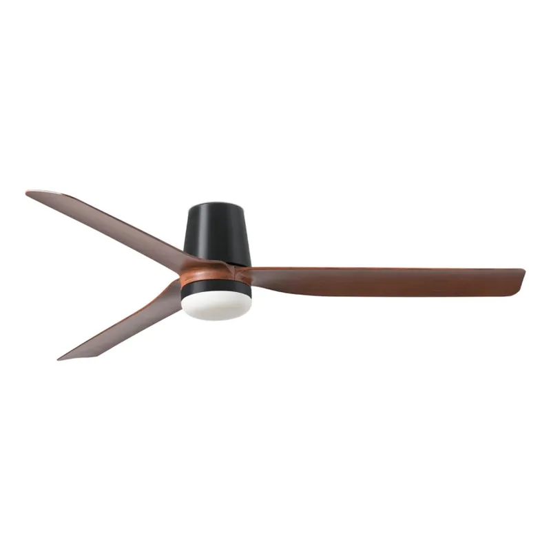 FARO 33831-1TW - LED Stmívatelný stropní ventilátor PUNT TUB M LED/18W/230V 2700/3000/4000K pr. 130 cm hnědá/černá + dálkové ovládání Top Prodej