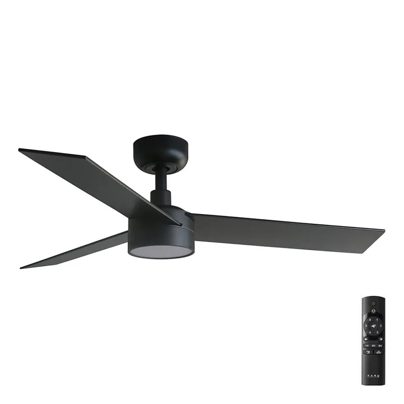 Nejlepší Cena FARO 34296-1TW - LED Stmívatelný stropní ventilátor RUDDER S LED/18W/230V 2700/3000/4000K pr. 106 cm černá + dálkové ovládání