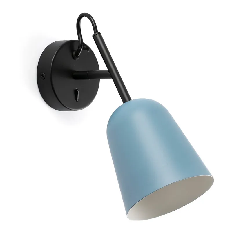 FARO 28274 - Nástěnná lampa STUDIO 1xE14/8W/230V modrá/černá Super Cena