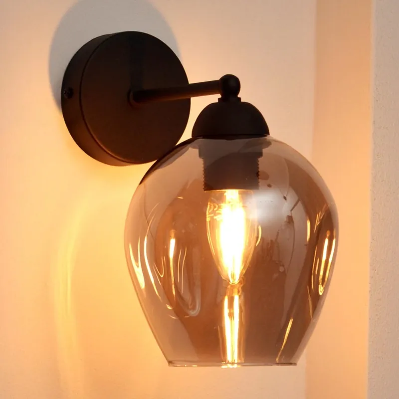 Dokud Zásoby Vydrží Nástěnná lampa LILI 1xE27/15W/230V černá/šedá