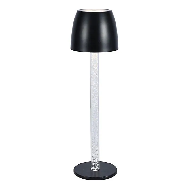 Oblíbený LED Stmívatelná nabíjecí dotyková stolní lampa LED/3W/5V 3000K 1800 mAh černá
