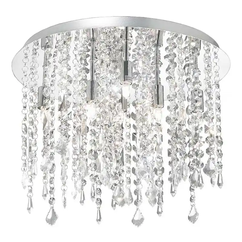 Ideal Lux - LED Křišťálové stropní svítidlo ROYAL 8xG9/3W/230V pr. 40 cm lesklý chrom Nejlepší Volba