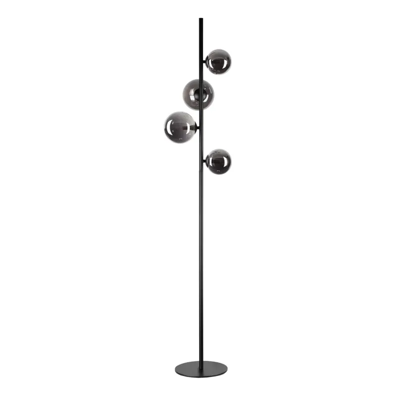 Ideal Lux - LED Stojací lampa PERLAGE 4xG9/3W/230V černá/kouřová černá Horká Nabídka