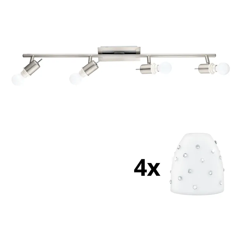 Eglo - LED Bodové svítidlo MY CHOICE 4xE14/4W/230V matný chrom/bílá Nová Kolekce