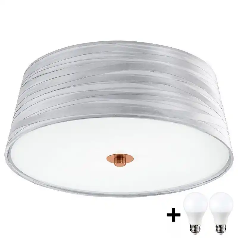 Akce Eglo 32111- LED Stropní svítidlo FONSEA 1 2xE27/9W/230V stříbrná/měděná