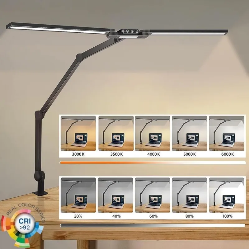 Tovární Cena LED Stmívatelná dotyková flexibilní stolní lampa POINTIQ LED/24W/230V 3000-6500K CRI 92 černá