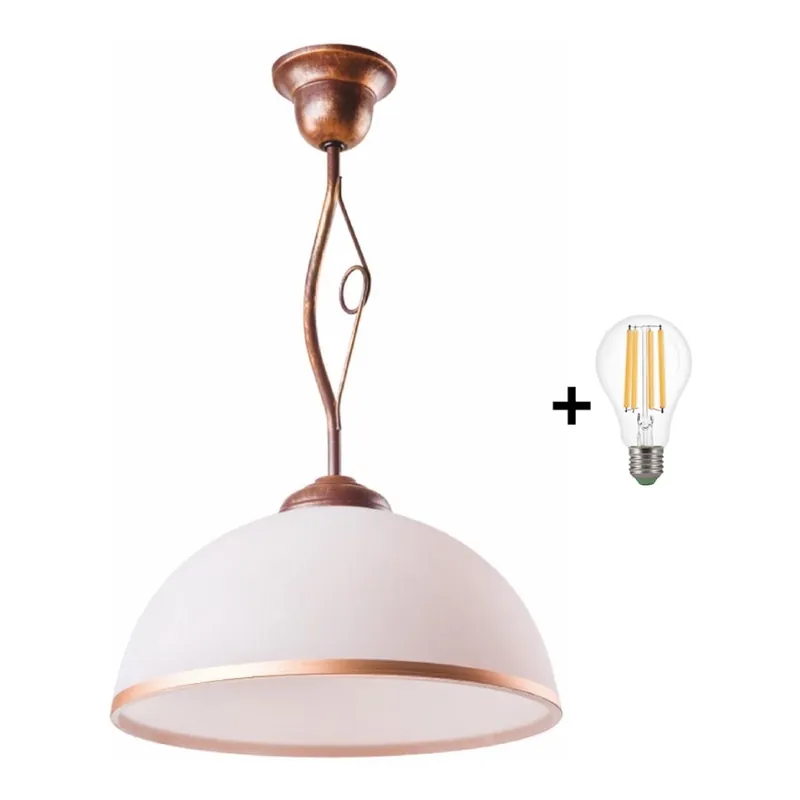 Brilagi - LED Lustr na tyči ANTICO 1xE27/60W/230V bronz patina Časově Omezené