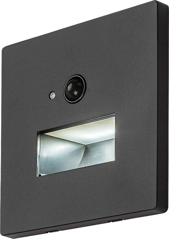 Cenově Výhodný Rabalux - LED Schodišťové svítidlo se senzorem pohybu a soumraku LED/1W/230V 3000/4500/6500K černá