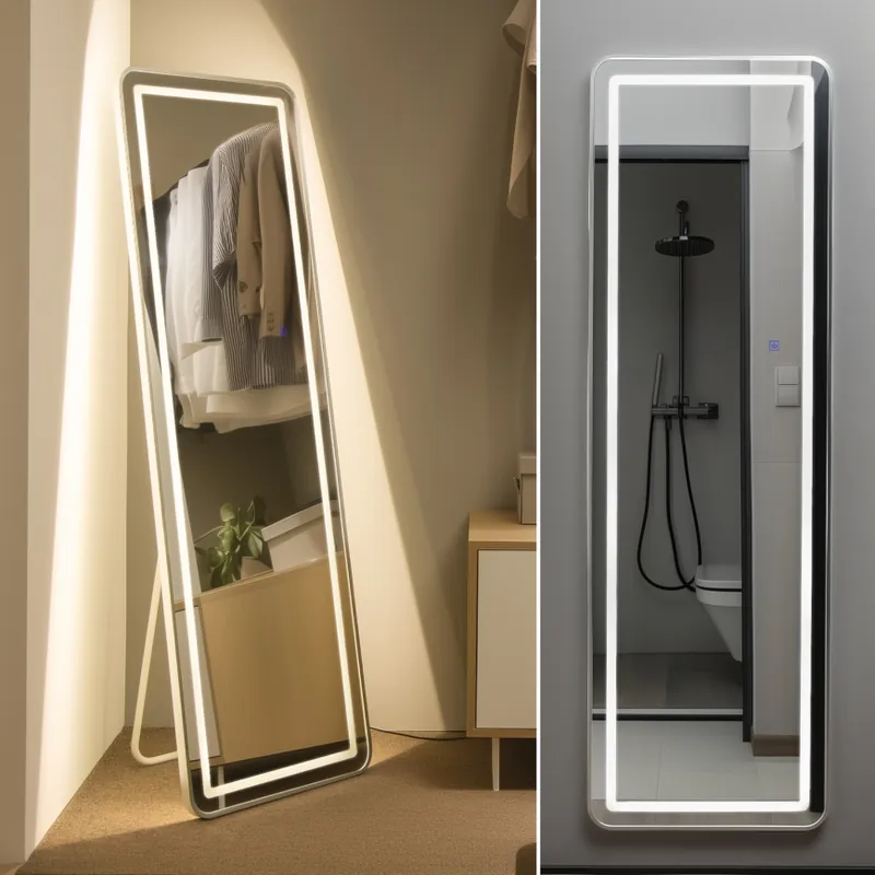 Brilagi - Stojací zrcadlo BELLEZA LED/42W/230V 160x50 cm IP44 CRI 90 stmívatelné + CCT Jen Po Omezenou Doba