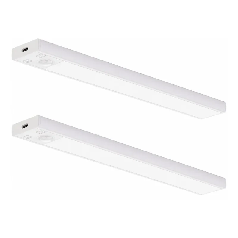 SADA 2x LED Nabíjecí osvětlení nábytku se senzorem pohybu a soumraku VIRO LED/1,2W/3,7V 800 mAh 3000/4000/6500K 30 cm bílá Autentický