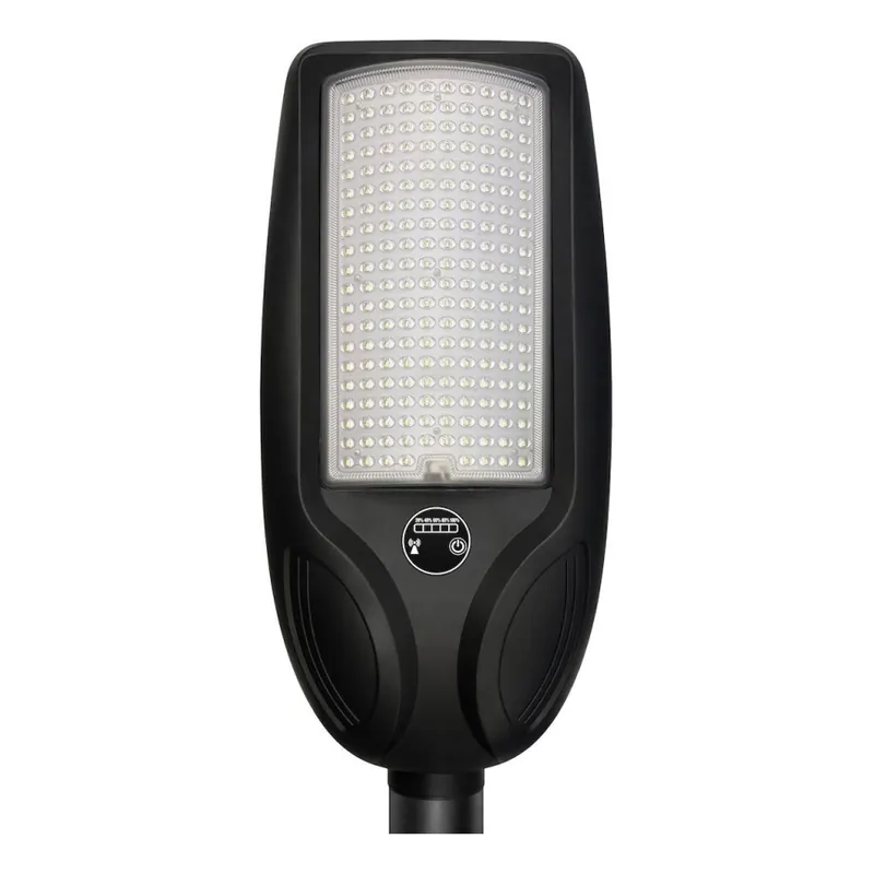 Odeslání Ihned LED Stmívatelná solární pouliční lampa se senzorem VENICE LED/200W/3,2V 12000 mAh IP65 černá + dálkové ovládání