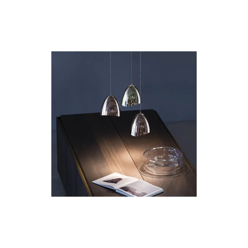 Akční Cena Quadrifoglio Group Mirage, designové svítidlo z lesklého chromu, 8,7W 2700K stmívatelné, prům.17,5cm