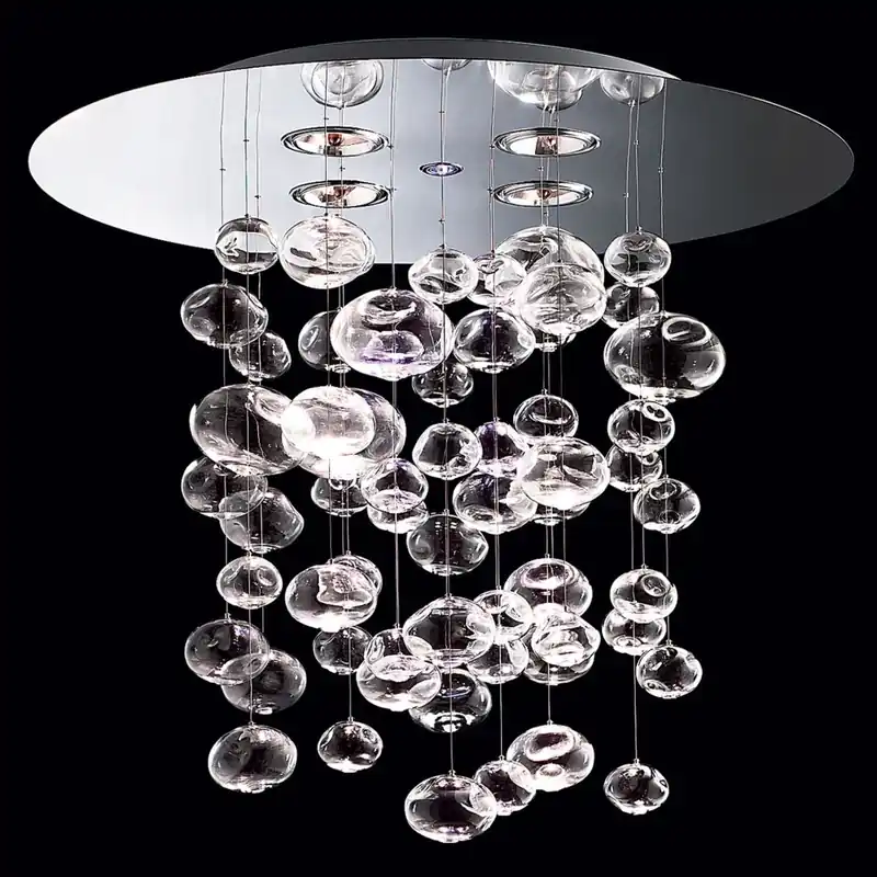 Cenová Bomba Leucos Ether 90S, luxusní svítidlo z křišťálového skla, 4x15W G53, průměr 100cm, délka 86cm