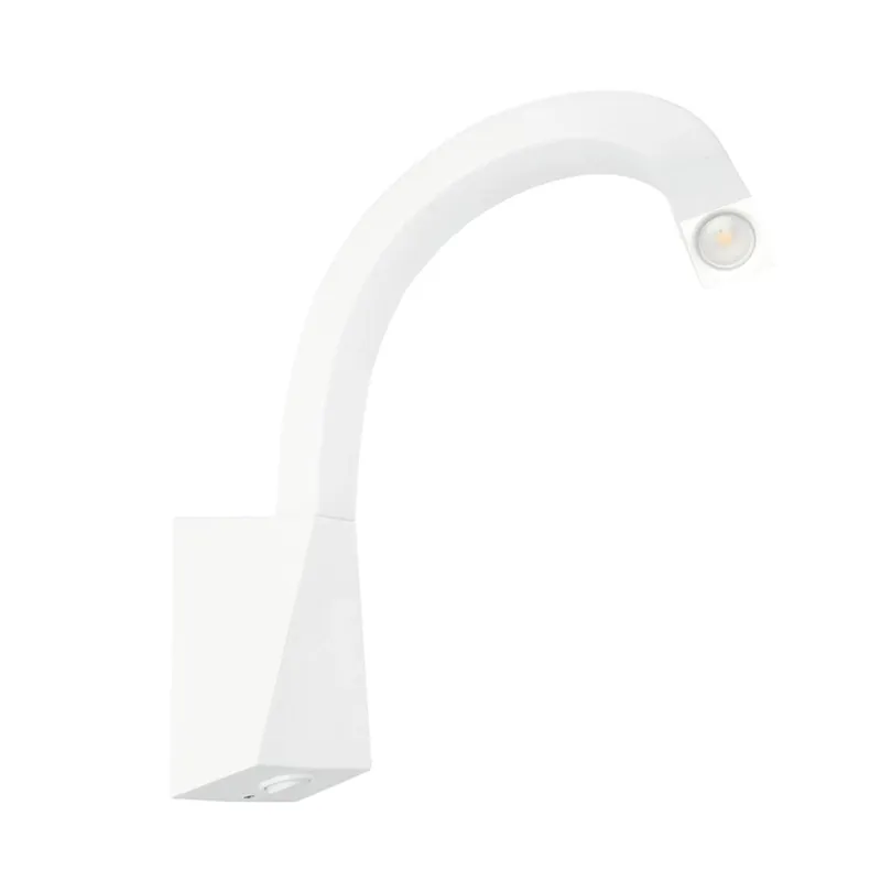 Super Cena Linea Light Snake_W3, bílá flexibilní LEDka k posteli s vypínačem, 2W LED 3000K, délka 47cm
