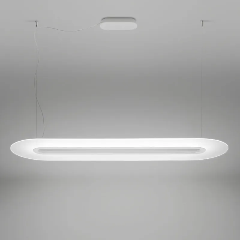 Stilnovo 8037 Opti-line, závěsné svítidlo 47W LED 3000K stmívatelné DALI, bílá, délka 129cm Akční Nabídka