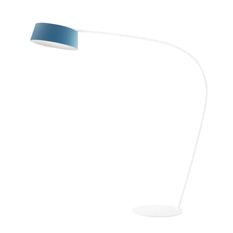 Stilnovo Oxygen_FL1, modrá stojací oblouková lampa se stmívačem, 36W LED 3000K, výška 194cm Hit Sezóny