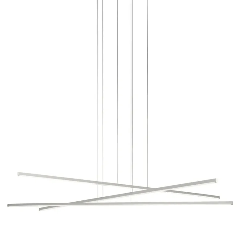 Linea Light Straight_P3, bílé svítidlo nad stůl, 49W LED 2700K, 152x108cm Super Cena