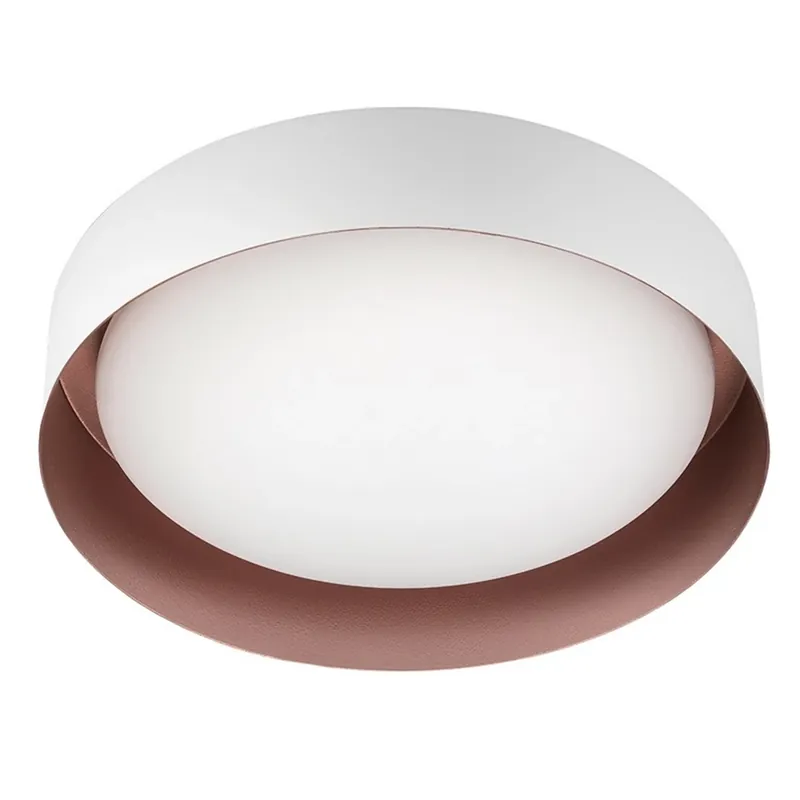 Linea Light Crew_2, stropní svítidlo s bílo-měděným límcem, 22W LED 3000K, prům. 40cm Kup Teď