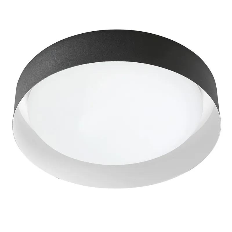 Linea Light Crew_2, stropní svítidlo s černo-bílým límcem, 22W LED 3000K, prům. 40cm Cenová Bomba