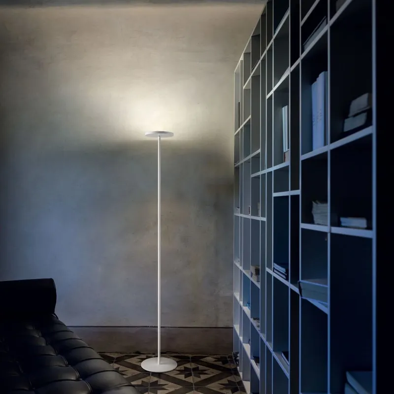 Linea Light Joshua, bílá stojací lampa pro nepřímé osvětlení, 25W LED 3000K, výška 189cm Vysoce Kvalitní