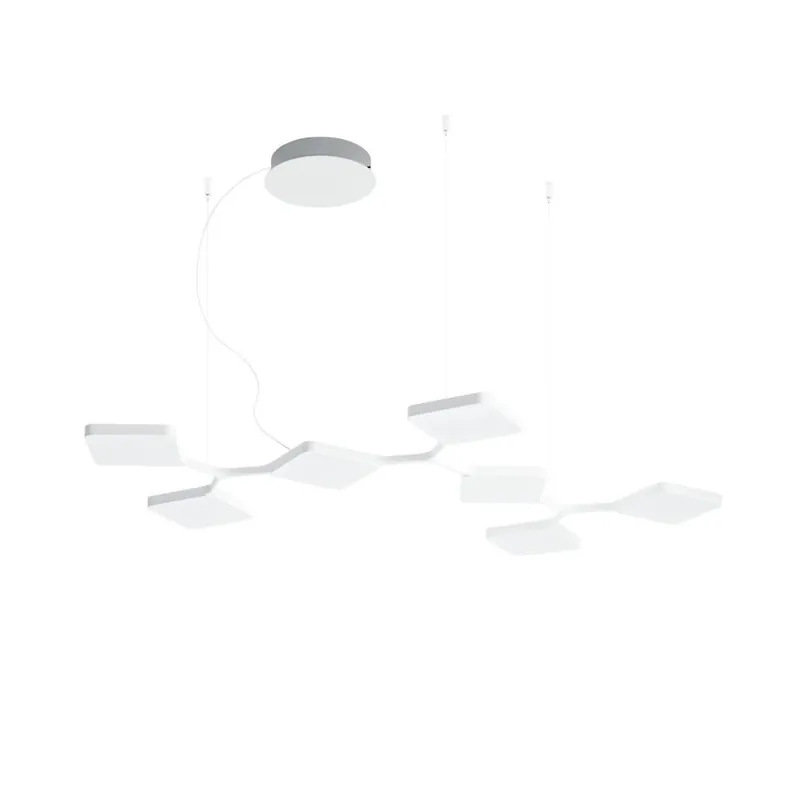 Cenový Hit Stilnovo Quad_P7, bílé závěsné svítidlo pro nepřímé osvětlení, 42W LED 3000K stmívatelné, 112x82cm