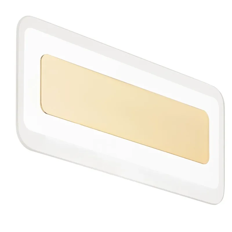 Linea Light Antille_S, nástěnné svítidlo z pískovaného skla a zlaté, 14W LED 3000K, délka 31cm Horká Nabídka