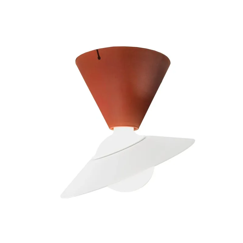 Must-Have Stilnovo Fante, červené stropní retro svítidlo, 1x11W LED E27, prům. 30cm