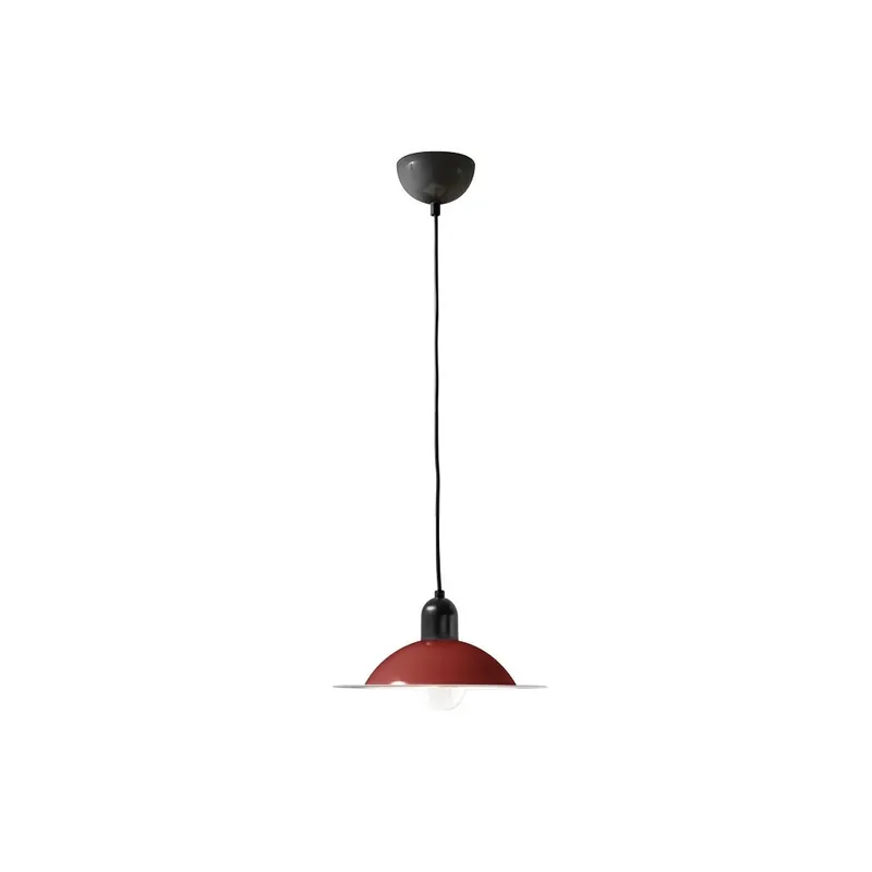 Stilnovo Lampiatta, retro červené závěsné svítidlo, 1x7W LED E27, prům. 28,2cm Časově Omezené