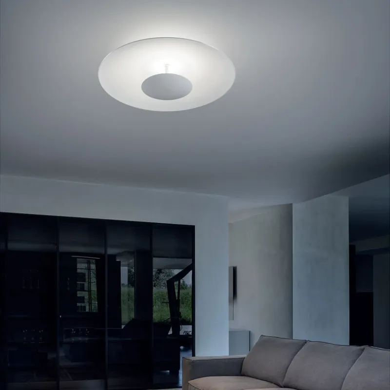 Cenově Výhodný Linea Light Horizon_S, bílé stropní svítidlo pro nepřímé osvětlení, 34W LED 3000K, Ø 65cm