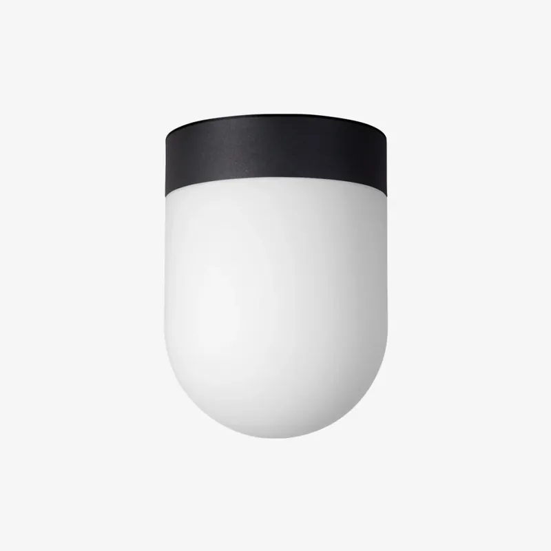 Hit Sezóny Lucis Retro, stropní svítidlo v kombinaci bílého skla a černé montury, 1x60W E27, prům. 14cm