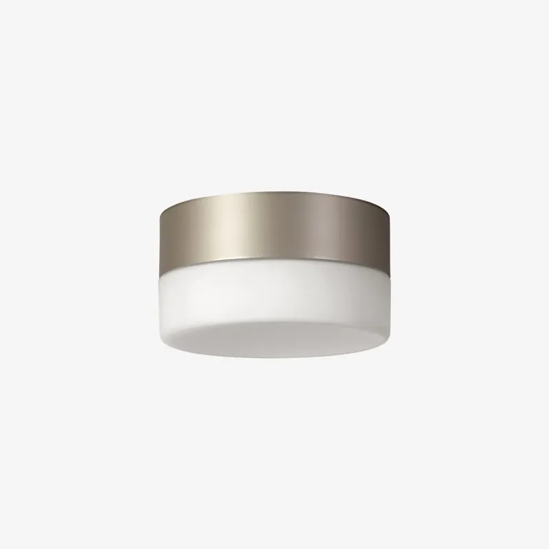 Rychlé Dodání Lucis Nomia, stropní svítidlo v kombinaci bílého skla a límce argento dorato, 5,7W LED 3000K, prům.14cm