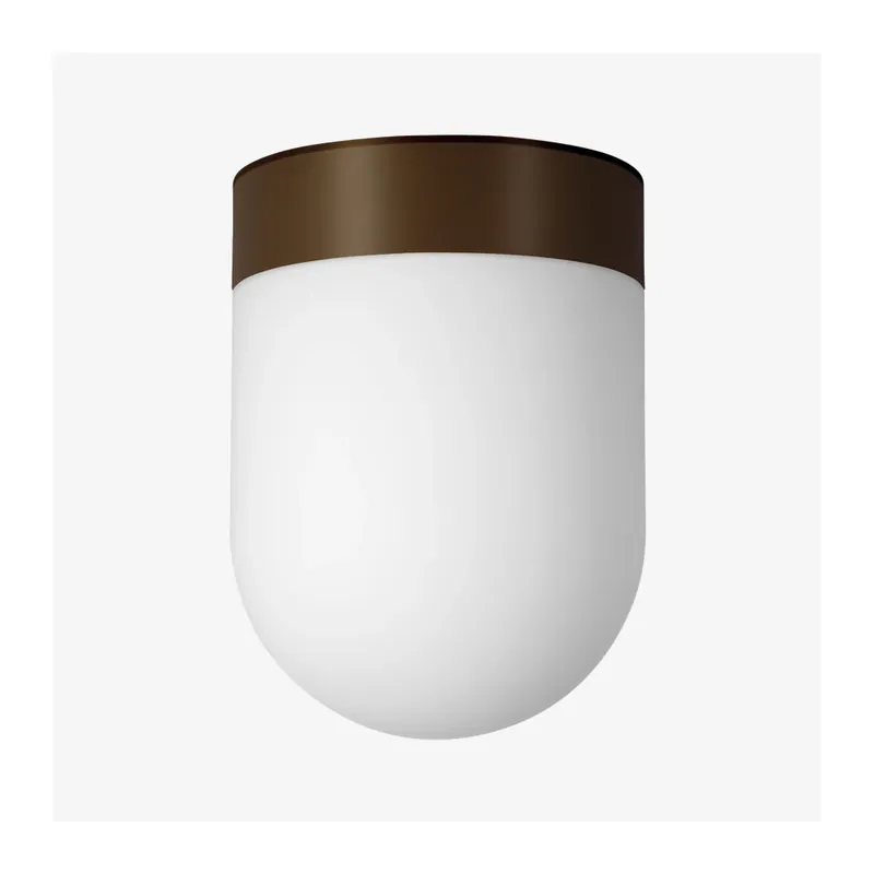 Koupit Online Lucis Retro, stropní svítidlo v kombinaci bílého skla a bronzové montury, 1x100W E27, prům. 19cm