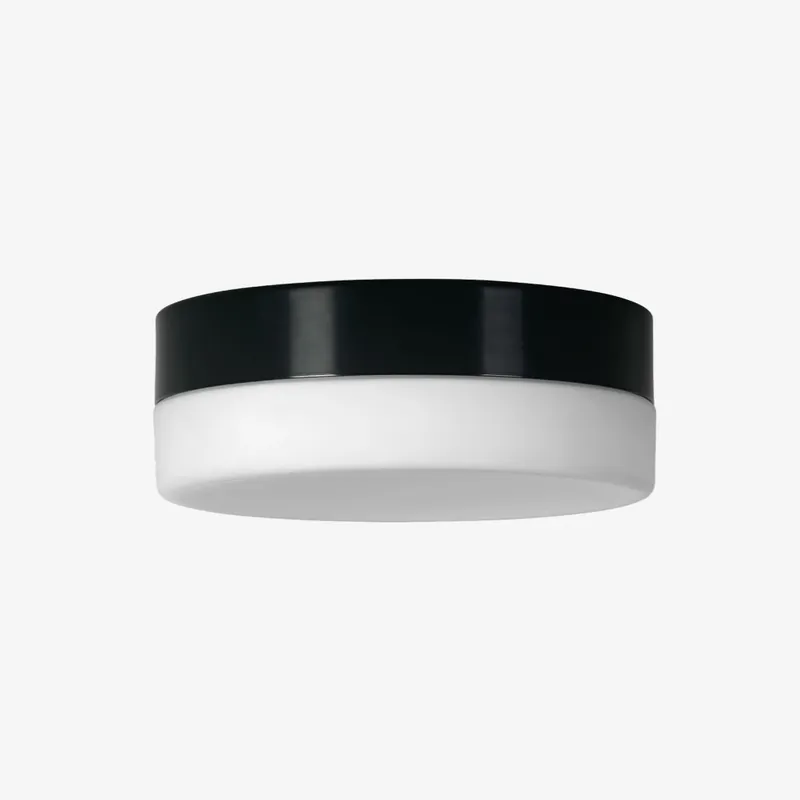 Lucis Nomia, stropní svítidlo v kombinaci bílého skla a černého límce, 14,2W LED 3000K, prům.24cm Levný
