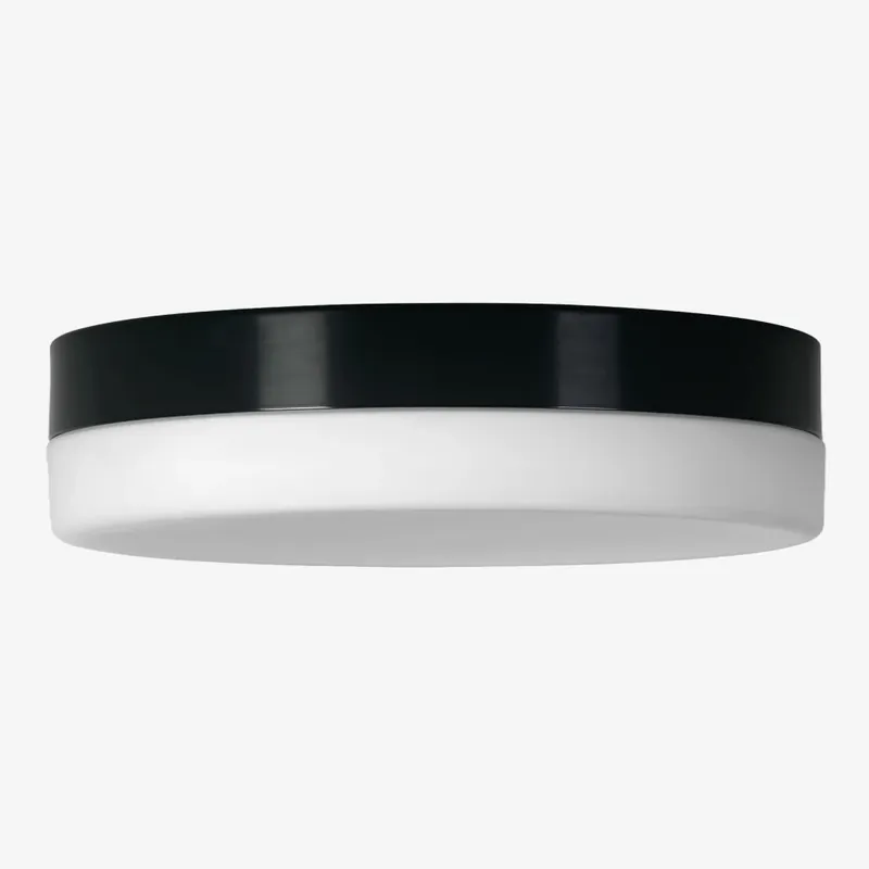Lucis Nomia, stropní svítidlo v kombinaci bílého skla a černého límce, 32W LED 3000K, prům.34cm Omezená Nabídka