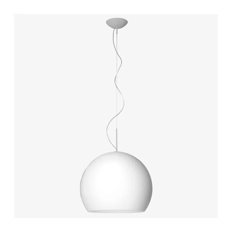 Jen Po Omezenou Doba Lucis Nemesis, závěsné svítidlo z bílého skla s chromovou monturou, 1x150W E27, prům. 42cm