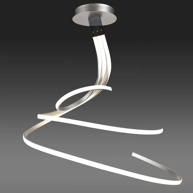 Mantra Nur, moderní výkonné svítidlo, 80W LED 3000K, stříbrná/chrom, prům. 91cm, výška 110cm Nejlepší Volba