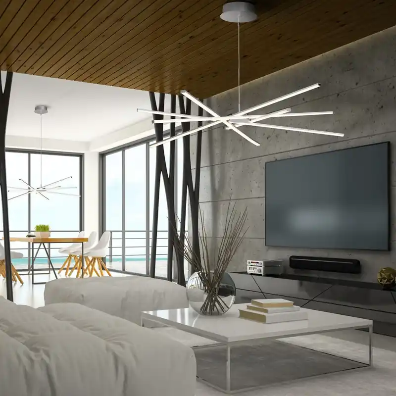 Zlevněný Mantra Star LED, moderní závěsné svítidlo, 60W LED 3000K stmívatelné, prům. 103cm