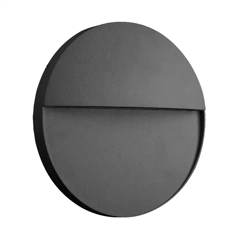 Mantra Baker, šedé svítidlo pro orientační osvětlení exteriéru, 6W LED 3000K, prům. 16cm, IP54 Výhodná Nabídka