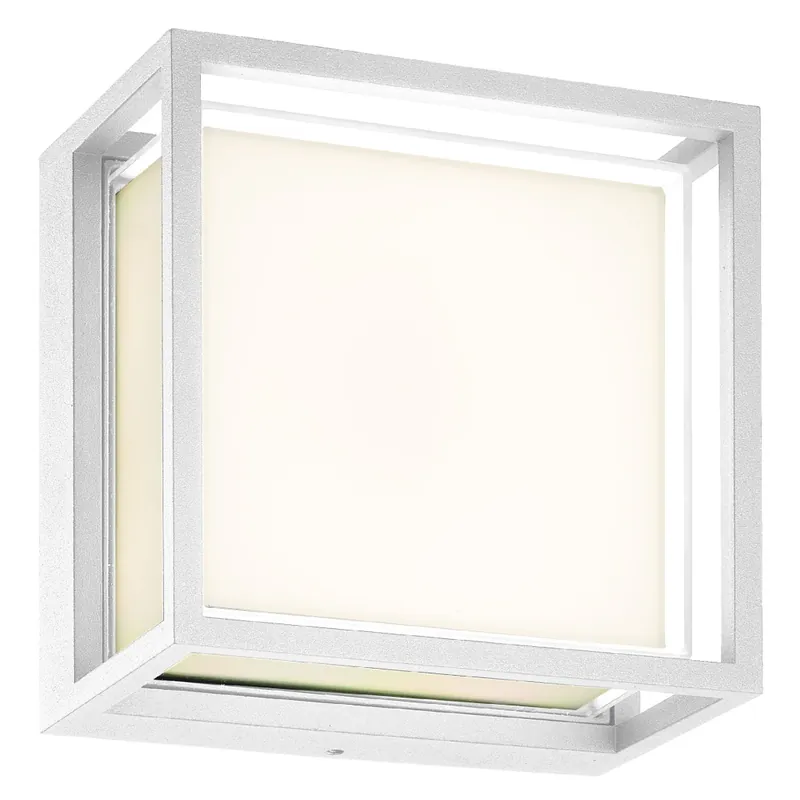 Vysoce Kvalitní Mantra Chamonix, stropní/nástěnné venkovní svítidlo, 9W LED 3000K, bílá, 16,8x16,8cm, IP65