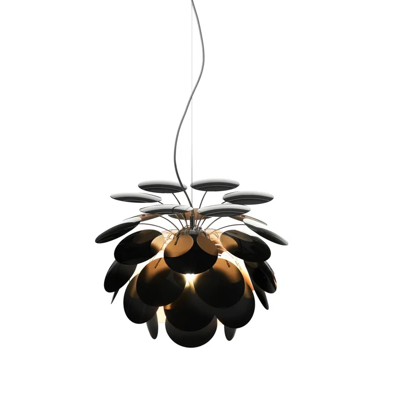 Marset Discocó 53, španělské závěsné svítidlo, 1x14W LED E27, černá-zlatá, průměr 53cm Cenově Výhodný