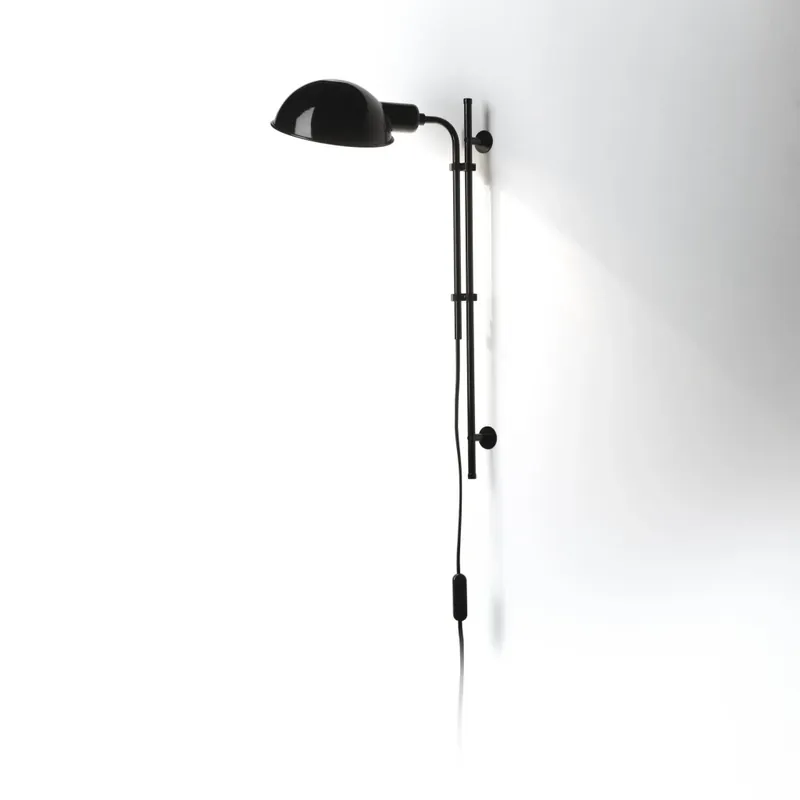 Akční Nabídka Marset Funiculí A, nástěnná lampa nadčasového designu, 1xE14, černá RAL 9005, výška 49,2cm